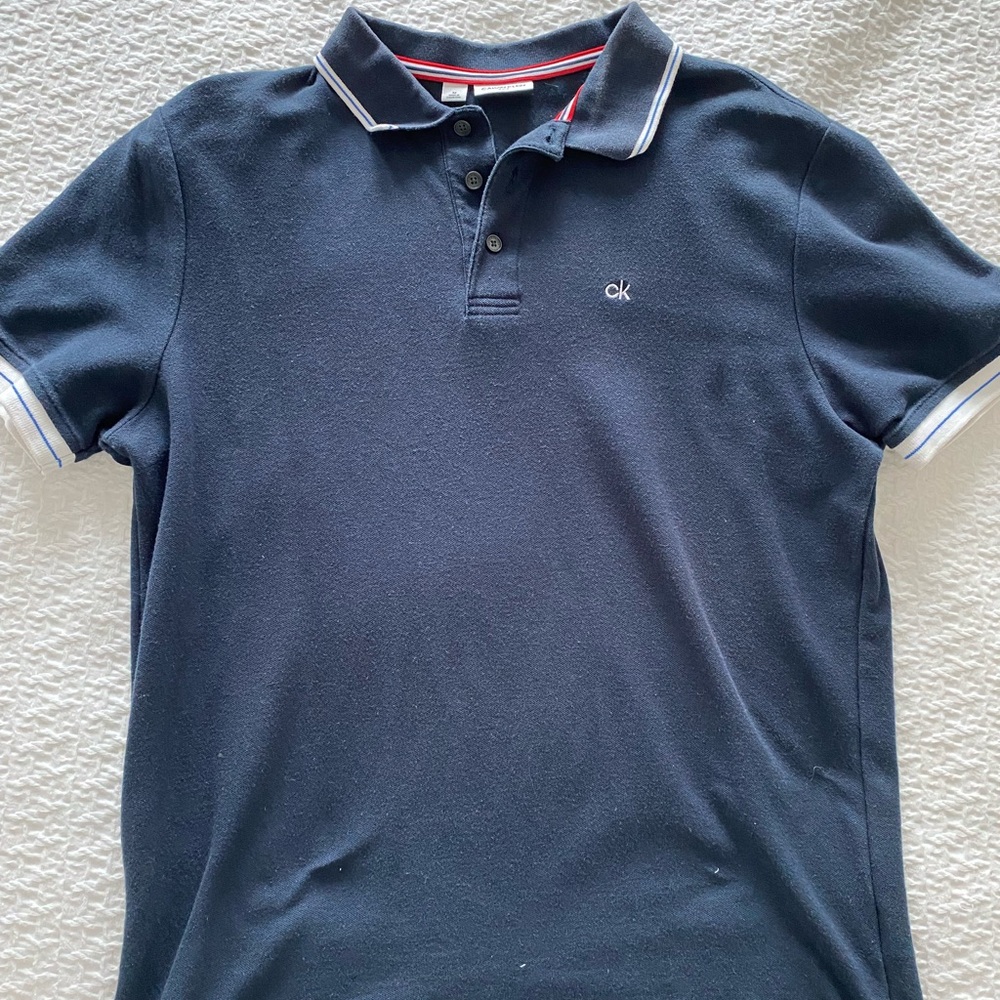 Calvin Klein Men's Dark Blue Polo Shirt